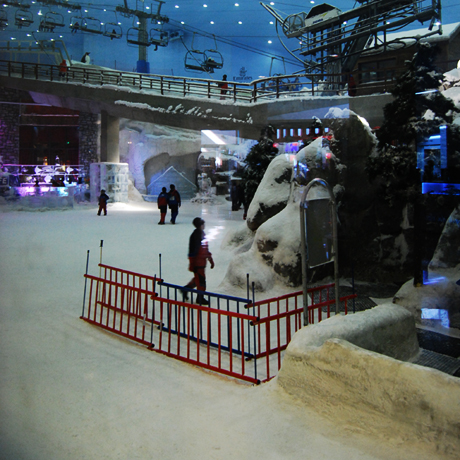 Skiing at Dubai Mall